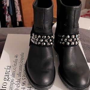 Pedro Garcia Kian Crystal Moto Boots - Size 38